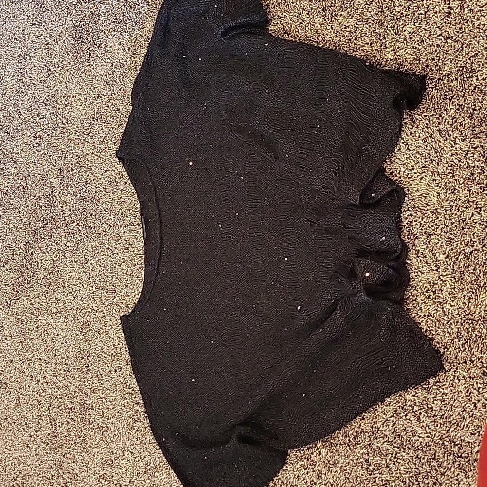 Allen B black knit top